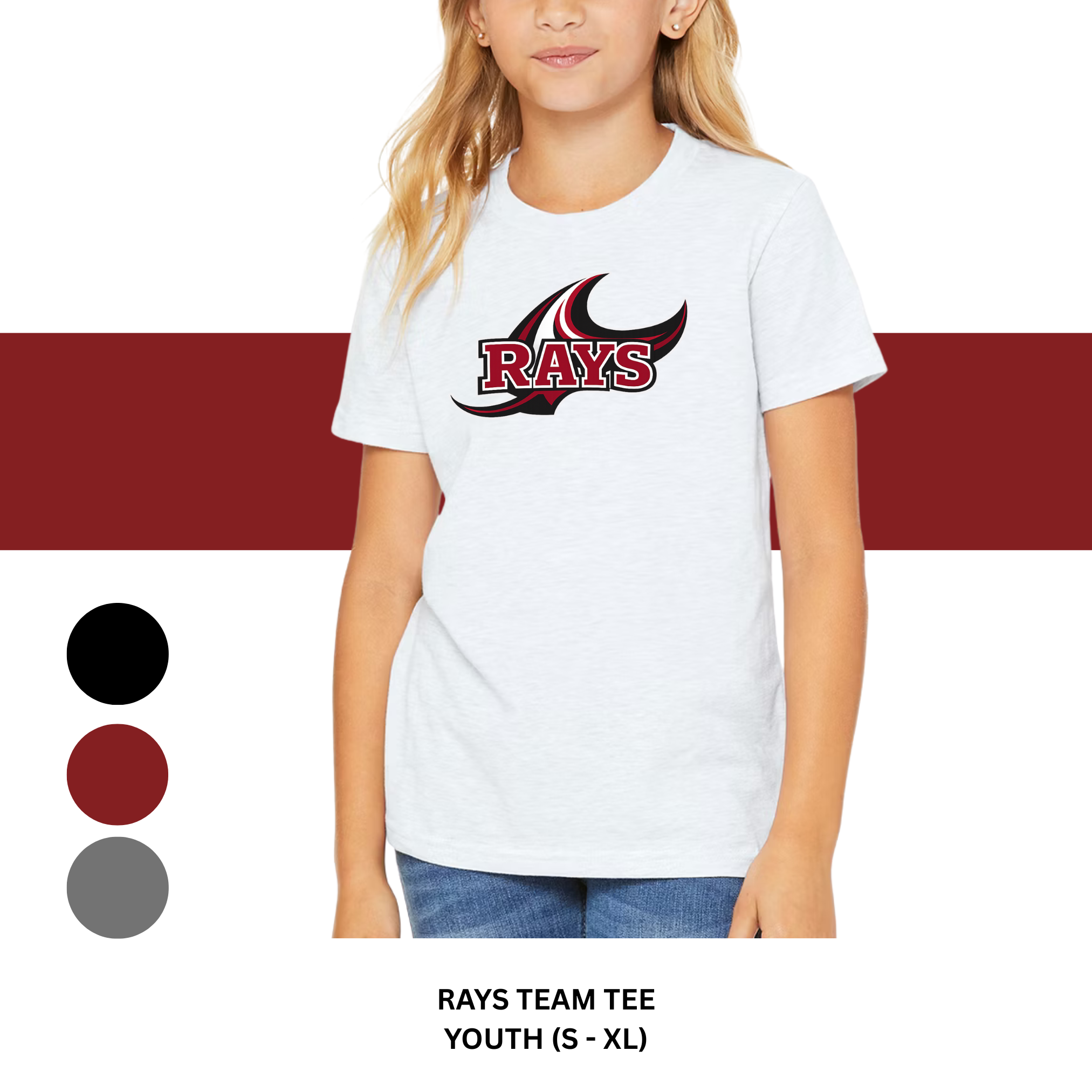 KIDS OL RAYS TEAM SHIRT - UNISEX (YS-YXL)