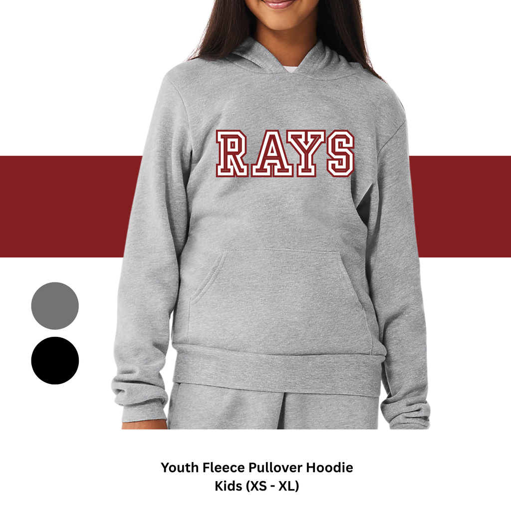 KIDS FLEECE FLEECE HOODIE  - UNISEX (YXS-YXL)