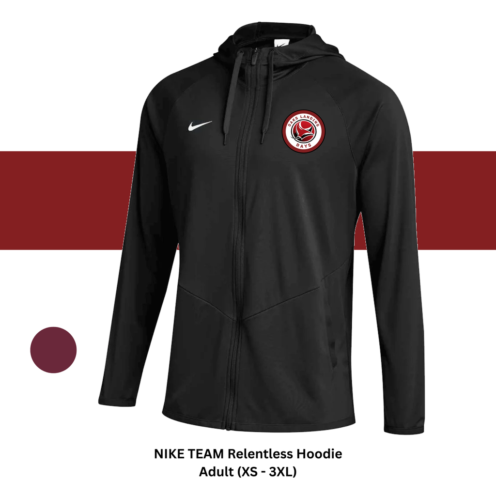 WOMENS - ADULT NIKE TEAM RELENTLESS HOODIE LS (XS-3XL)