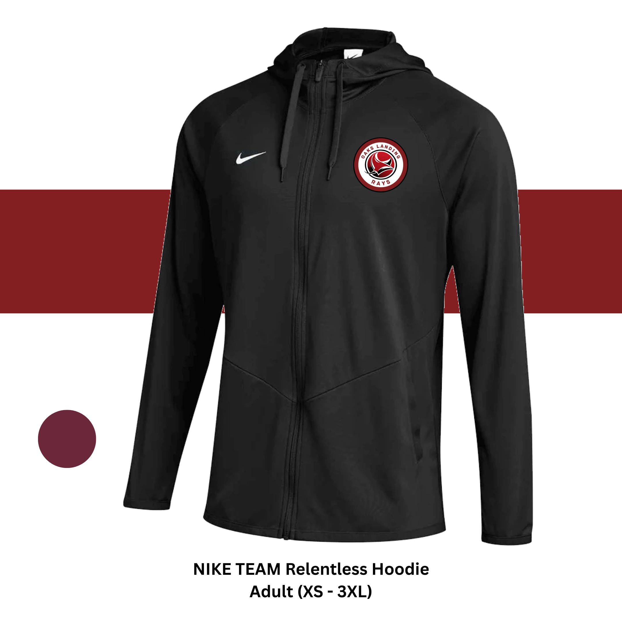 WOMENS - ADULT NIKE TEAM RELENTLESS HOODIE LS (XS-3XL)