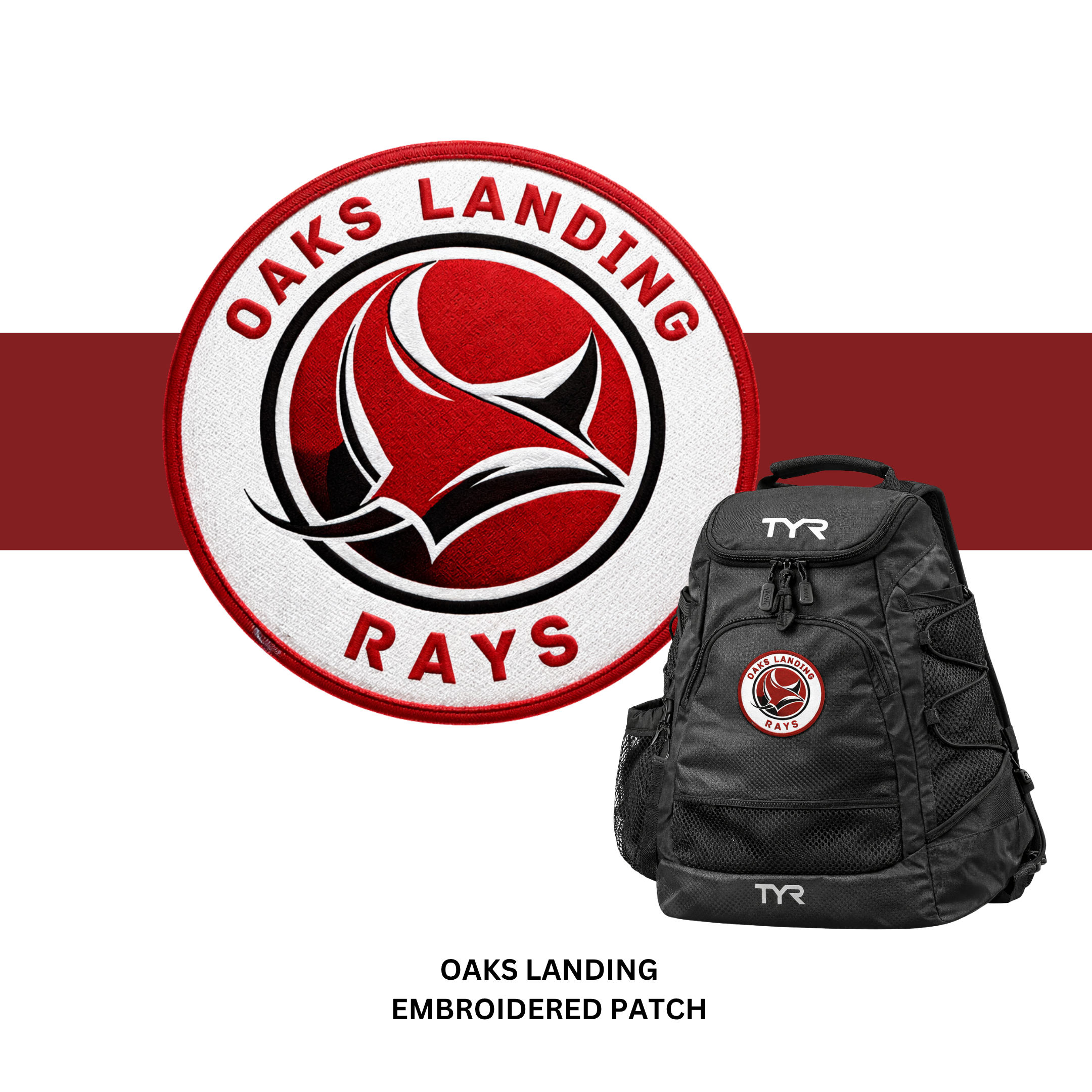 OAKS LANDING RAYS 5" PATCH  (SEW OR IRON ON)