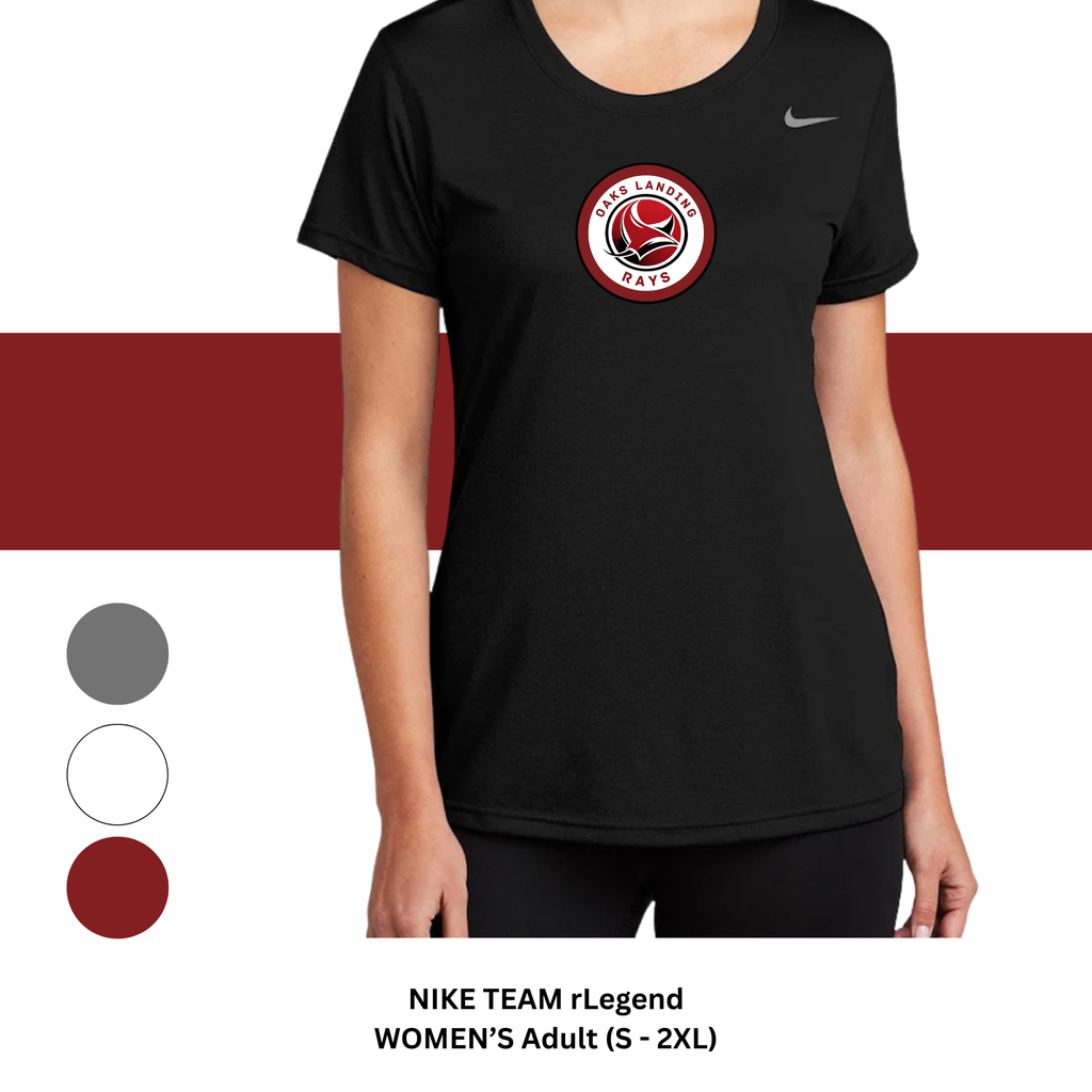 WOMEN'S - ADULT NIKE TEAM RLEGEND TEE  (S-2XL)