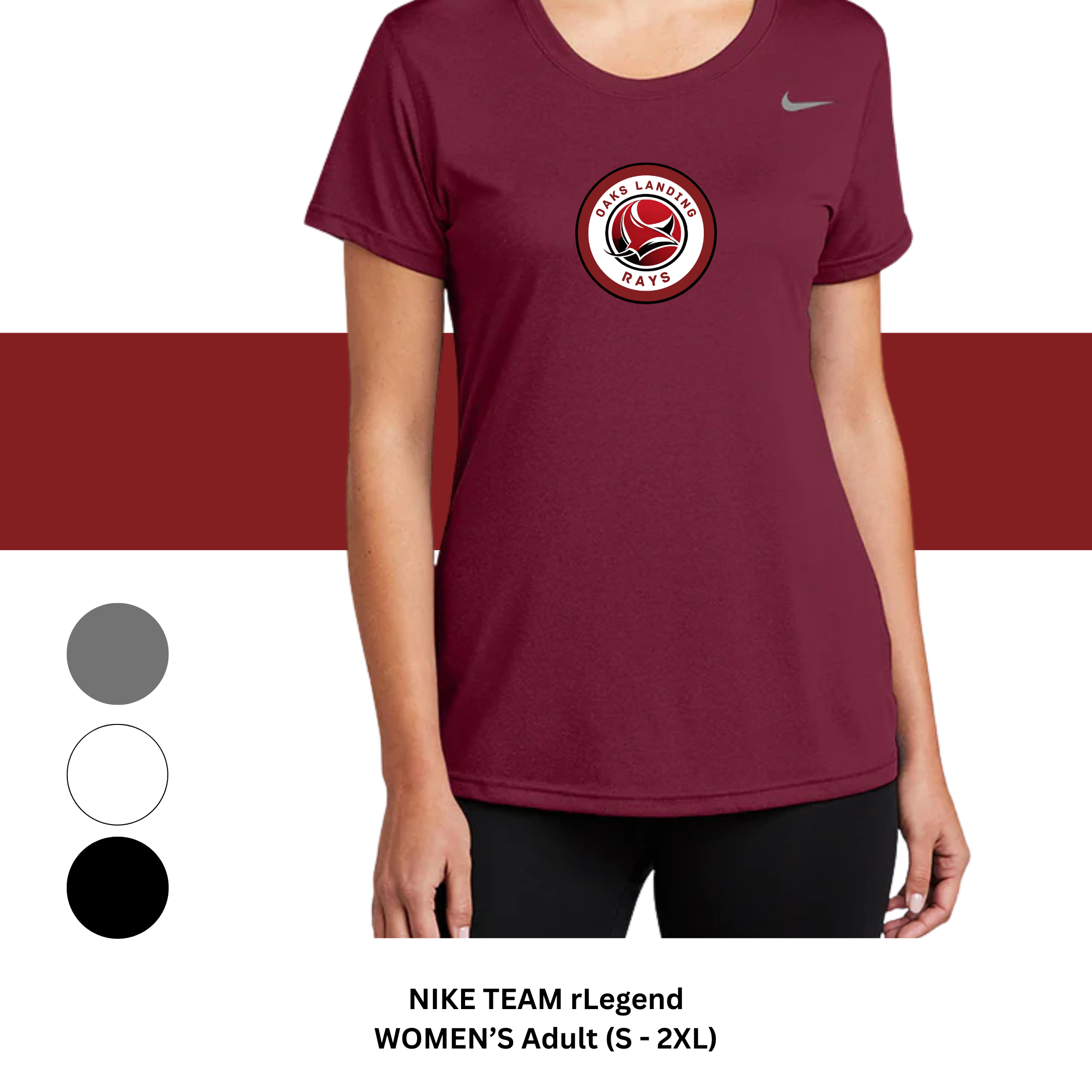WOMEN'S - ADULT NIKE TEAM RLEGEND TEE  (S-2XL)