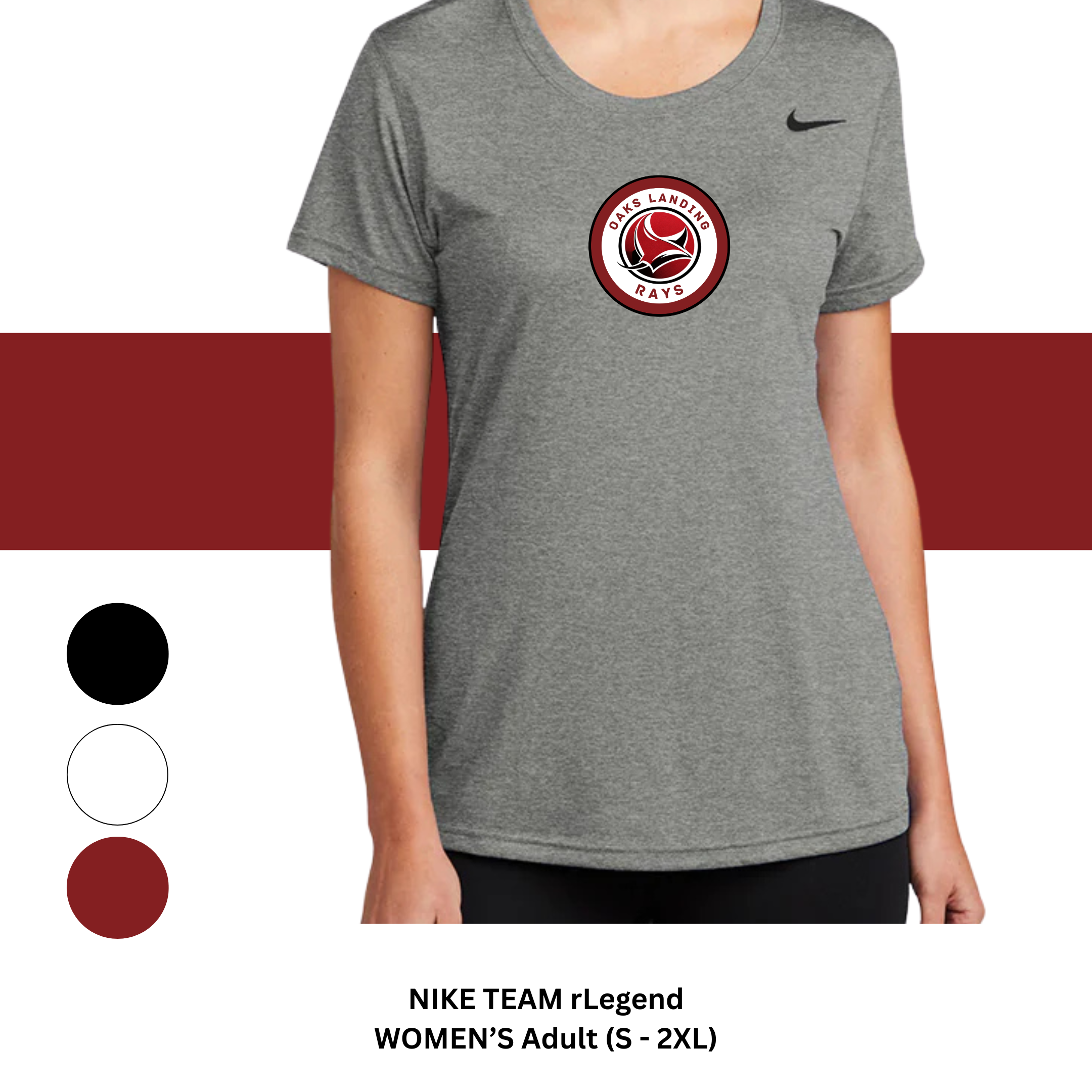 WOMEN'S - ADULT NIKE TEAM RLEGEND TEE  (S-2XL)